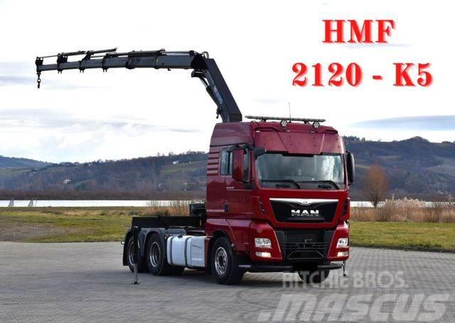 MAN TGX 28.480 Sattelzugmaschine + HMF 2120 K5/FUNK Traktorske jedinice