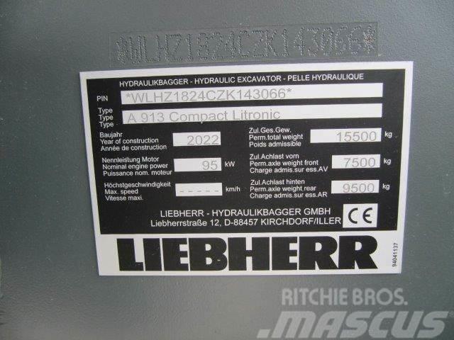 Liebherr A 913 Compact G6.0-D Bageri na kotačima