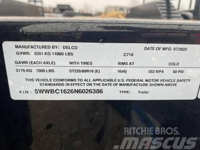  Delco 102 x 16' 14,000 # GVWR Equipment Hauler Ostale prikolice