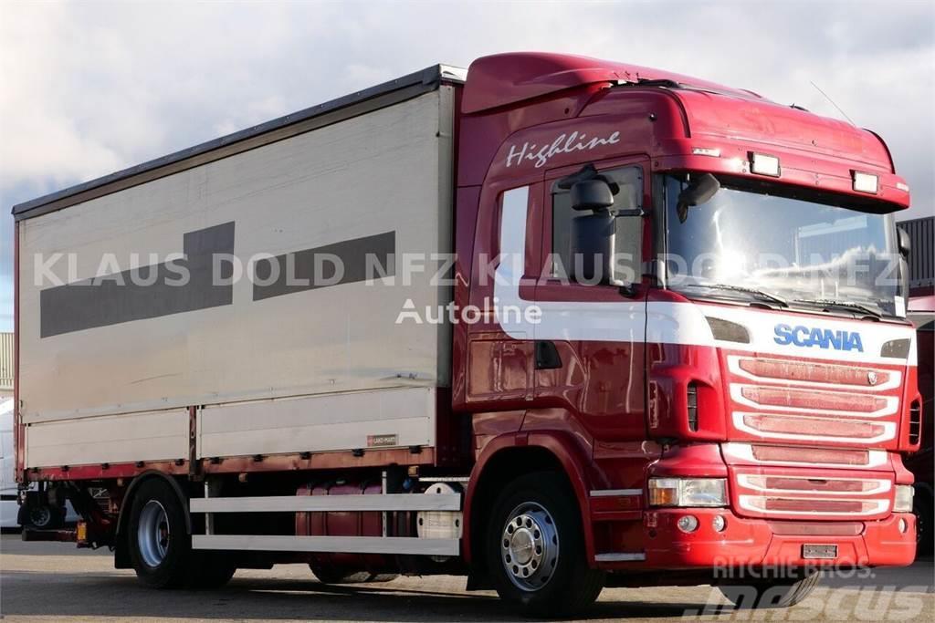 Scania R420 Curtain side + tail lift Kamioni s ravnim pločom / vitlom