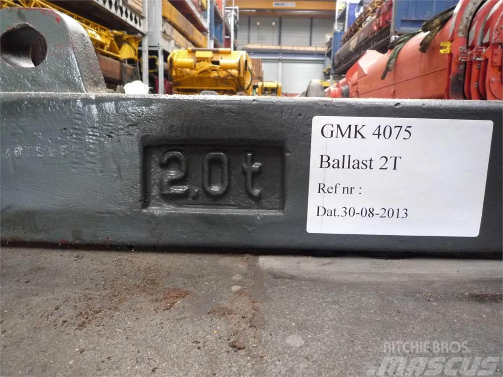 Grove GMK 4075 counterweight 2,0 ton Oprema i dijelovi za kranove