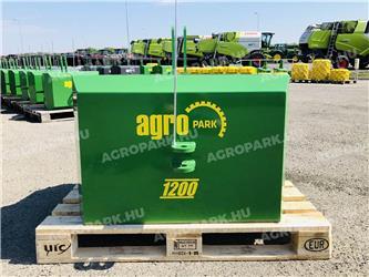  1200 kg front hitch weight, in green color