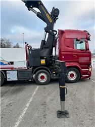 Scania R520 combi truck w/ 92 t/m Palfinger crane. Jib an