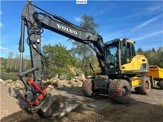 Volvo EW160D Wheel Excavator with rotor and bucket