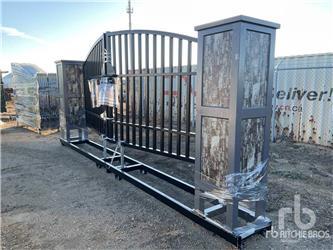 Suihe 20 ft Farm Gate with Gate Pier ...