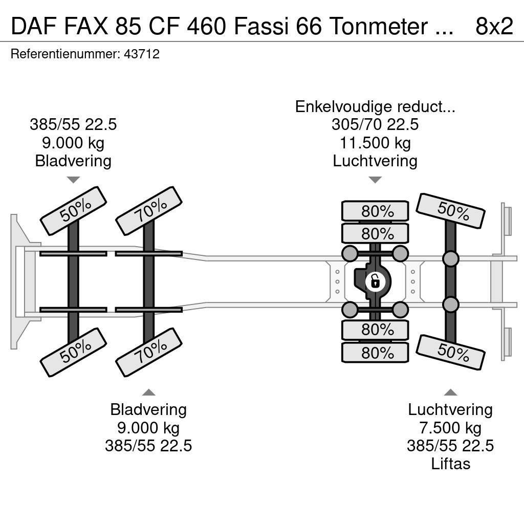 DAF FAX 85 CF 460 Fassi 66 Tonmeter laadkraan Rabljene dizalice za težak teren