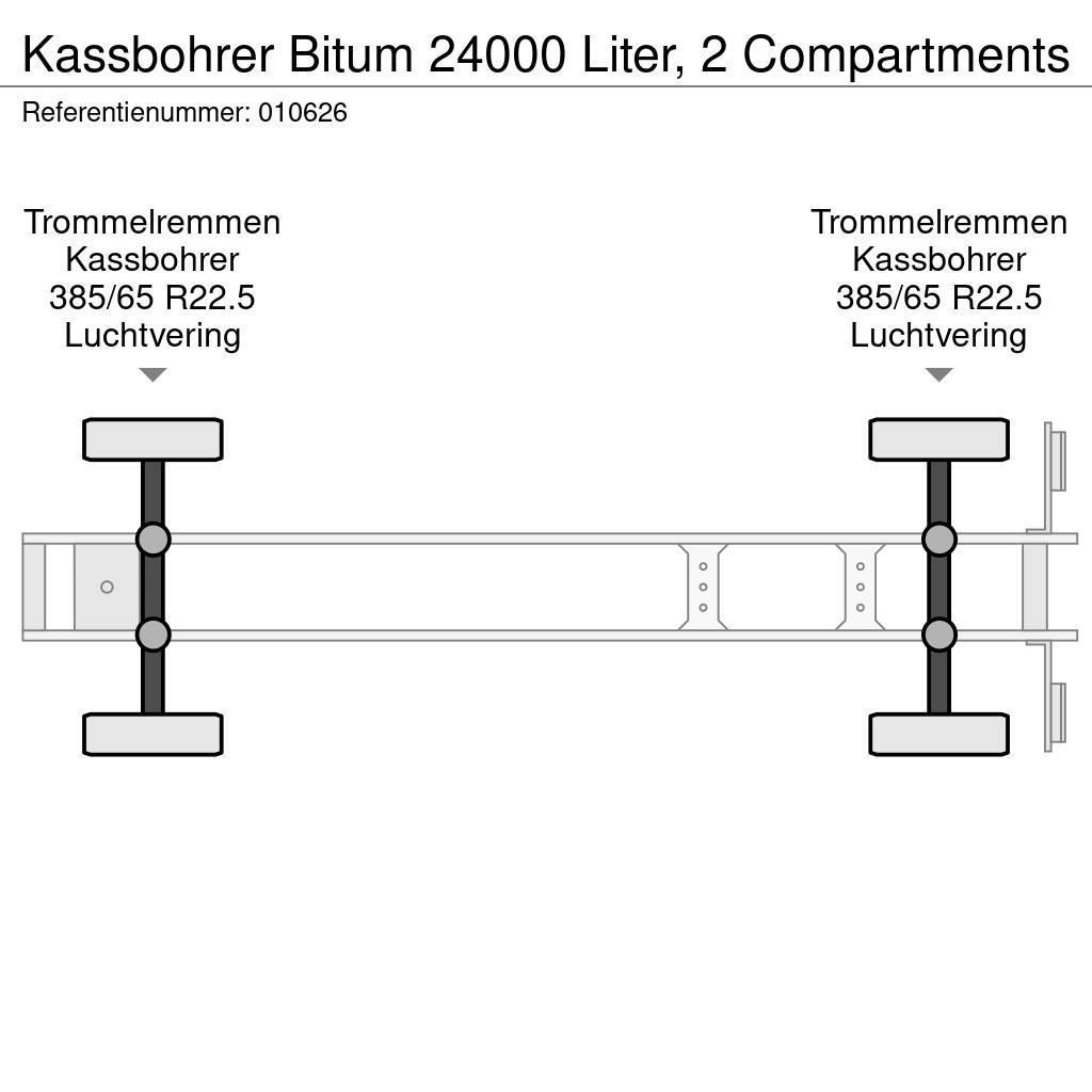 Kässbohrer Bitum 24000 Liter, 2 Compartments Tanker poluprikolice