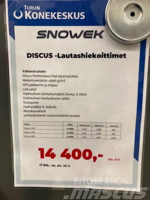 Snowek Discus 1200 Lautashiekoitin 2-10m Posipači soli i pijeska
