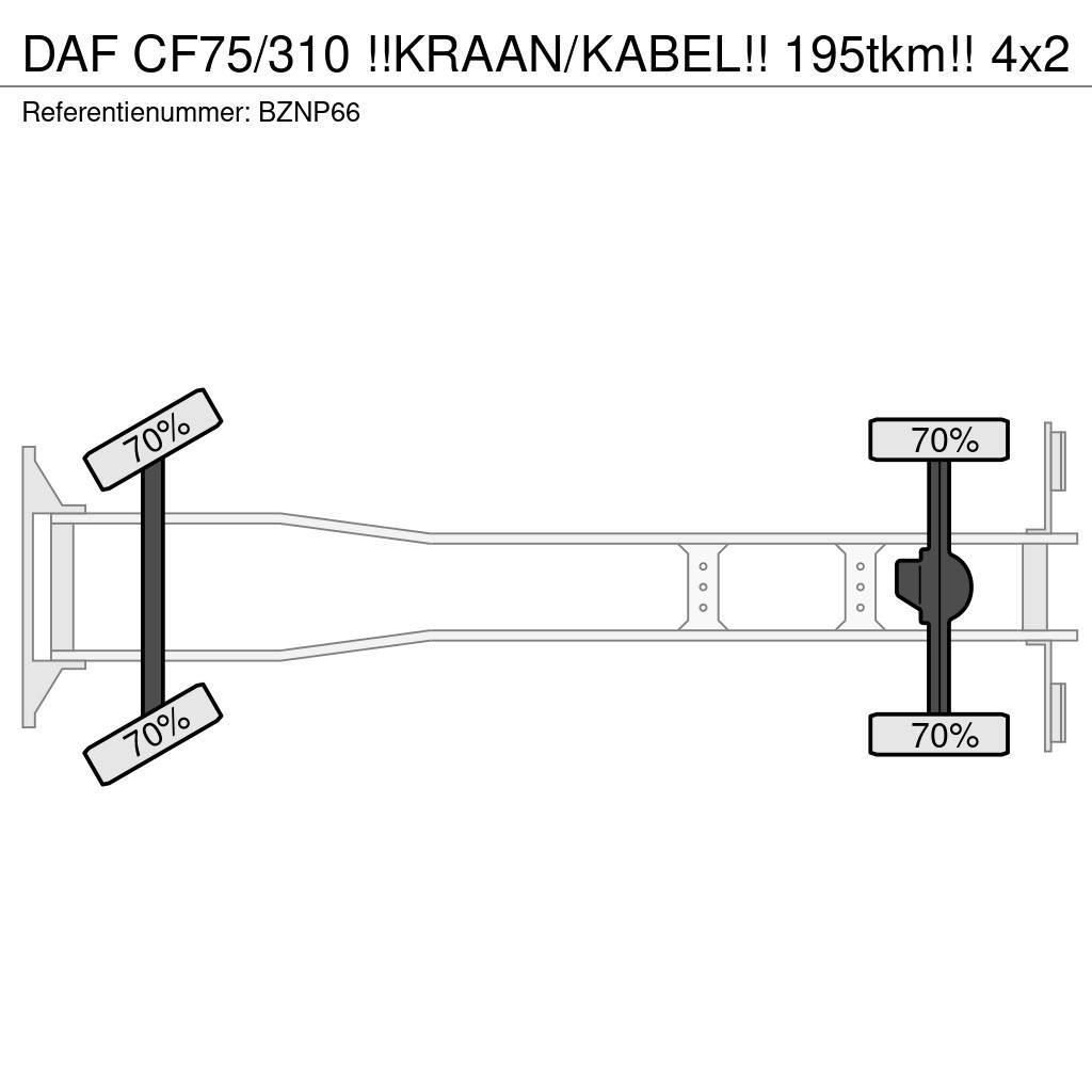 DAF CF75/310 !!KRAAN/KABEL!! 195tkm!! Rol kiper kamioni s kukama za dizanje
