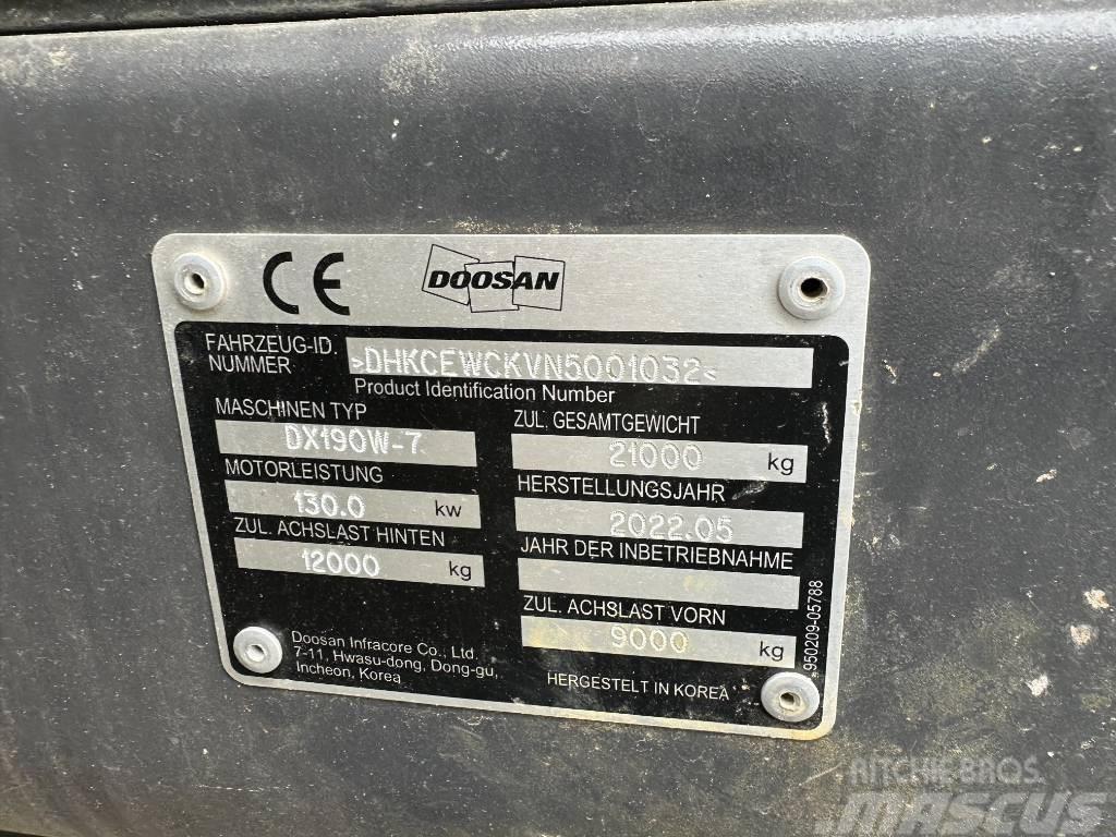 Doosan DX 190 W-7 Bageri na kotačima