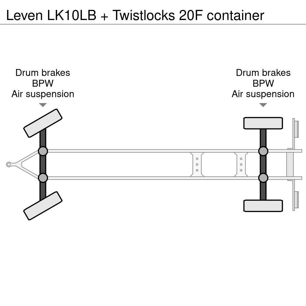  Leven LK10LB + Twistlocks 20F container Prikolice platforme/otvoreni sanduk