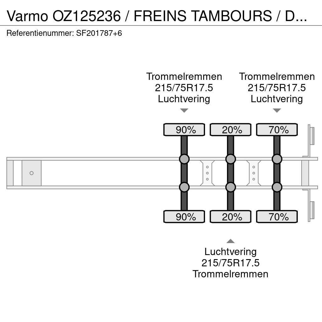 Varmo OZ125236 / FREINS TAMBOURS / DRUM BRAKES Nisko-utovarne poluprikolice