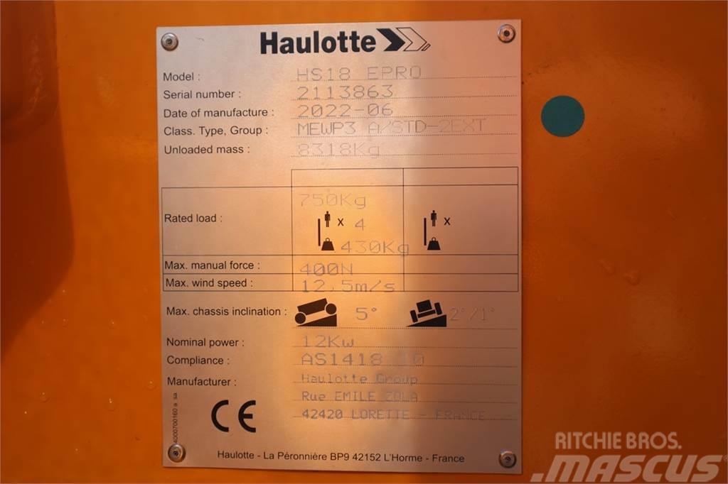 Haulotte HS18 EPRO Valid Inspection, *Guarantee! Full Elect Škaraste platforme