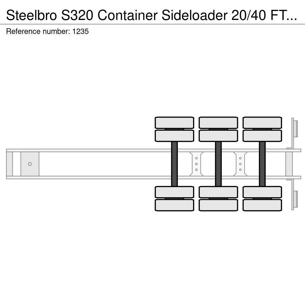 Steelbro S320 Container Sideloader 20/40 FT Remote 3 Axle 1 Kontejnerske poluprikolice