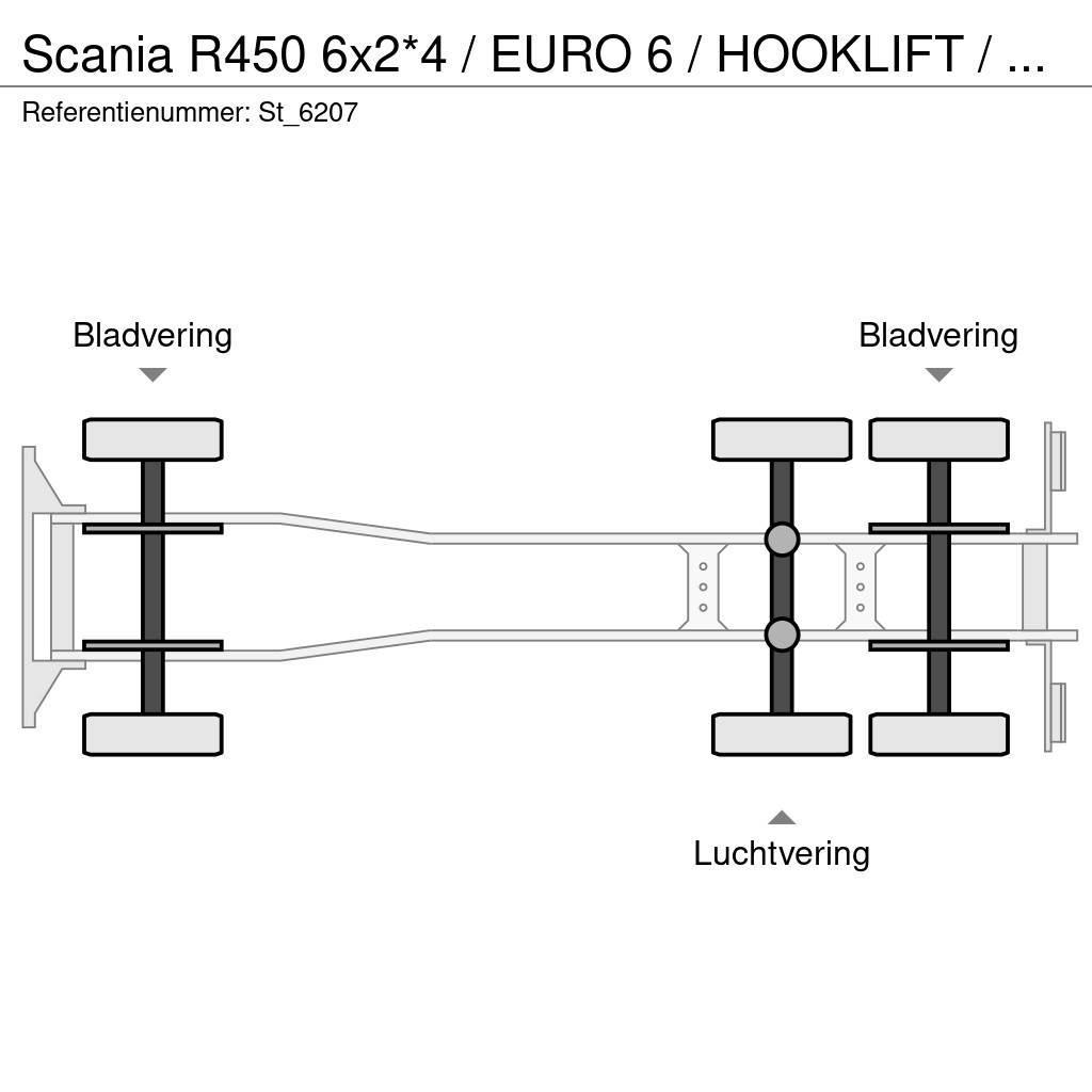 Scania R450 6x2*4 / EURO 6 / HOOKLIFT / ABROLKIPPER Rol kiper kamioni s kukama za dizanje