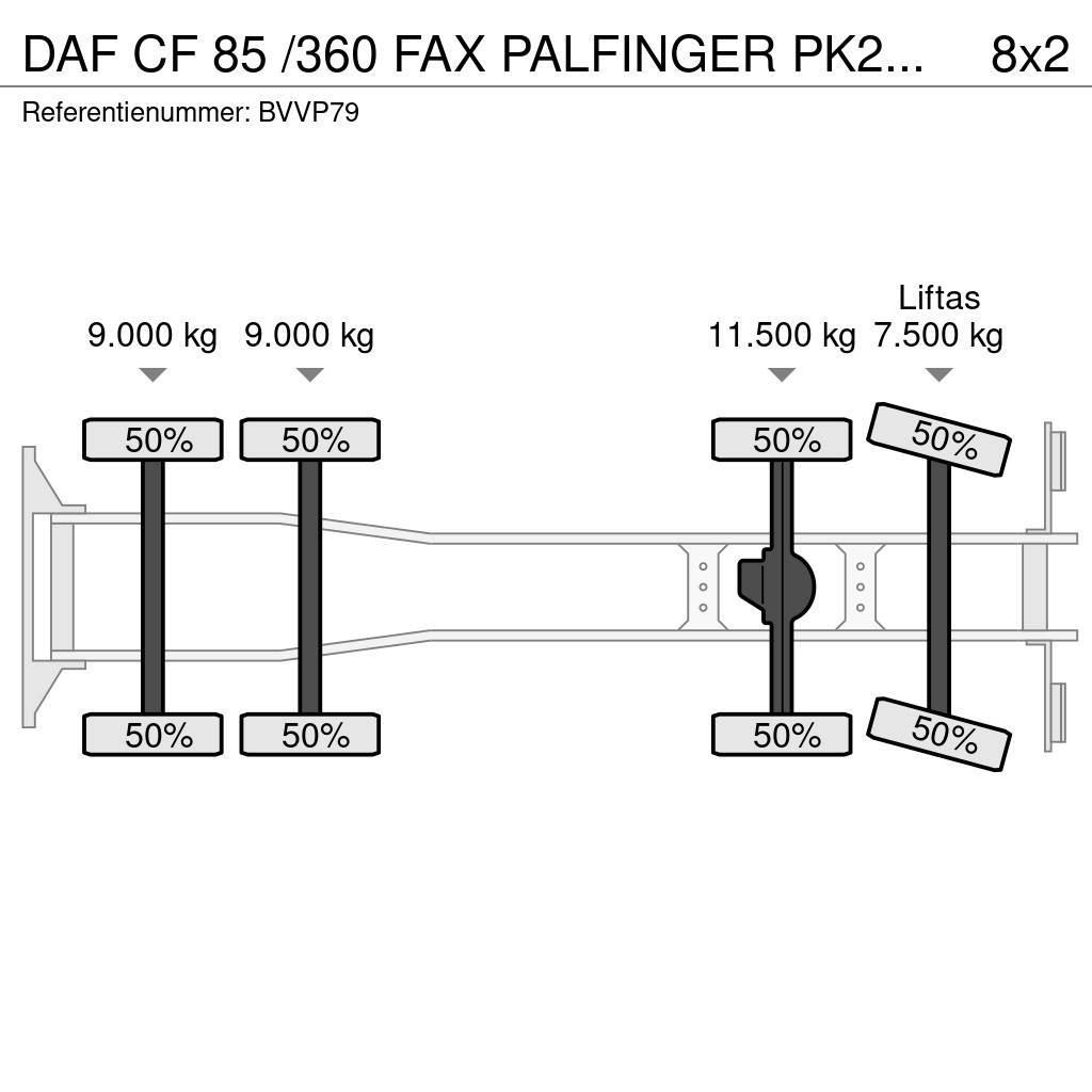 DAF CF 85 /360 FAX PALFINGER PK27002!!HOOGWERKER/SKYWO Rabljene dizalice za težak teren