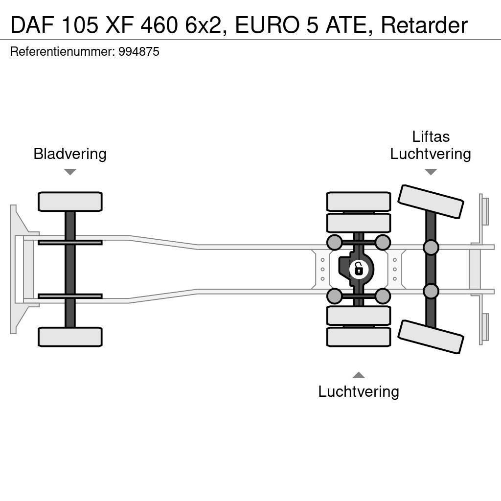 DAF 105 XF 460 6x2, EURO 5 ATE, Retarder Kamioni-šasije
