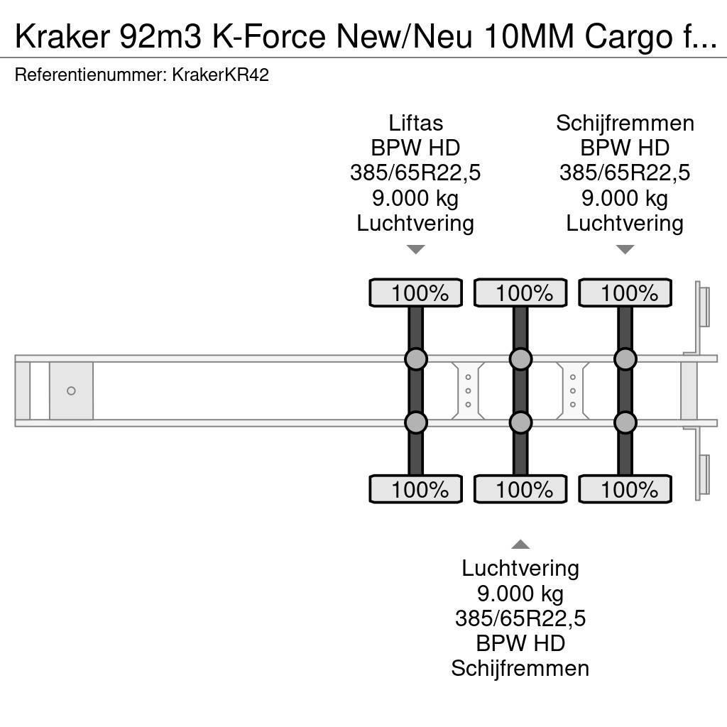 Kraker 92m3 K-Force New/Neu 10MM Cargo floor Liftas Alumi Poluprikolice sa pokretnim podom