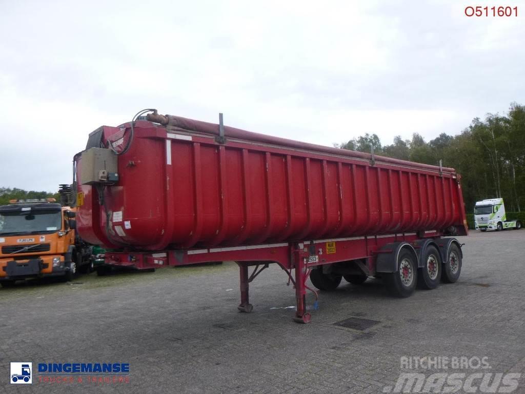 Fruehauf Tipper trailer alu 34.6 m3 + tarpaulin Kiper poluprikolice