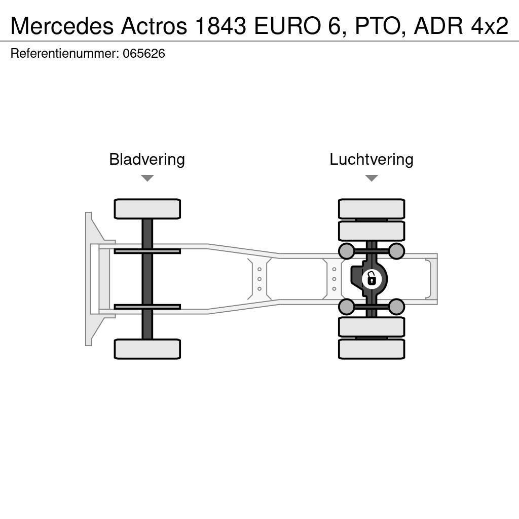 Mercedes-Benz Actros 1843 EURO 6, PTO, ADR Traktorske jedinice