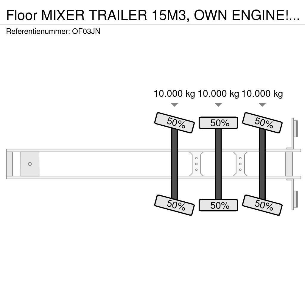Floor MIXER TRAILER 15M3, OWN ENGINE!!NL MOGELIJK!! Ostale poluprikolice