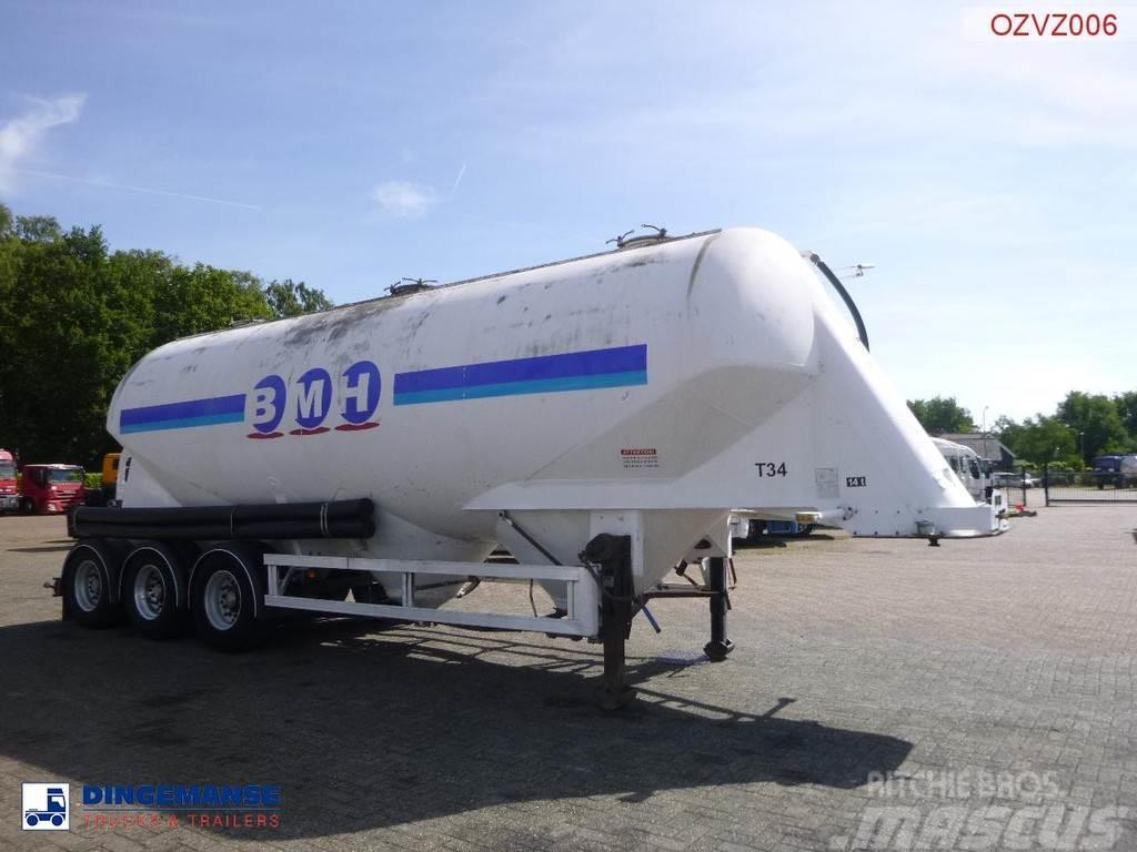 Zvvz Powder tank alu 40 m3 / 1 comp Tanker poluprikolice