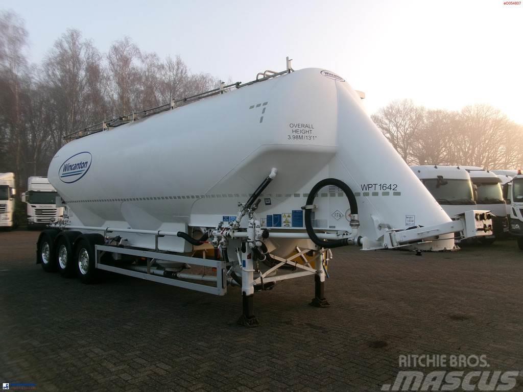 Feldbinder Powder tank alu alu 49 m3 / 1 comp Tanker poluprikolice