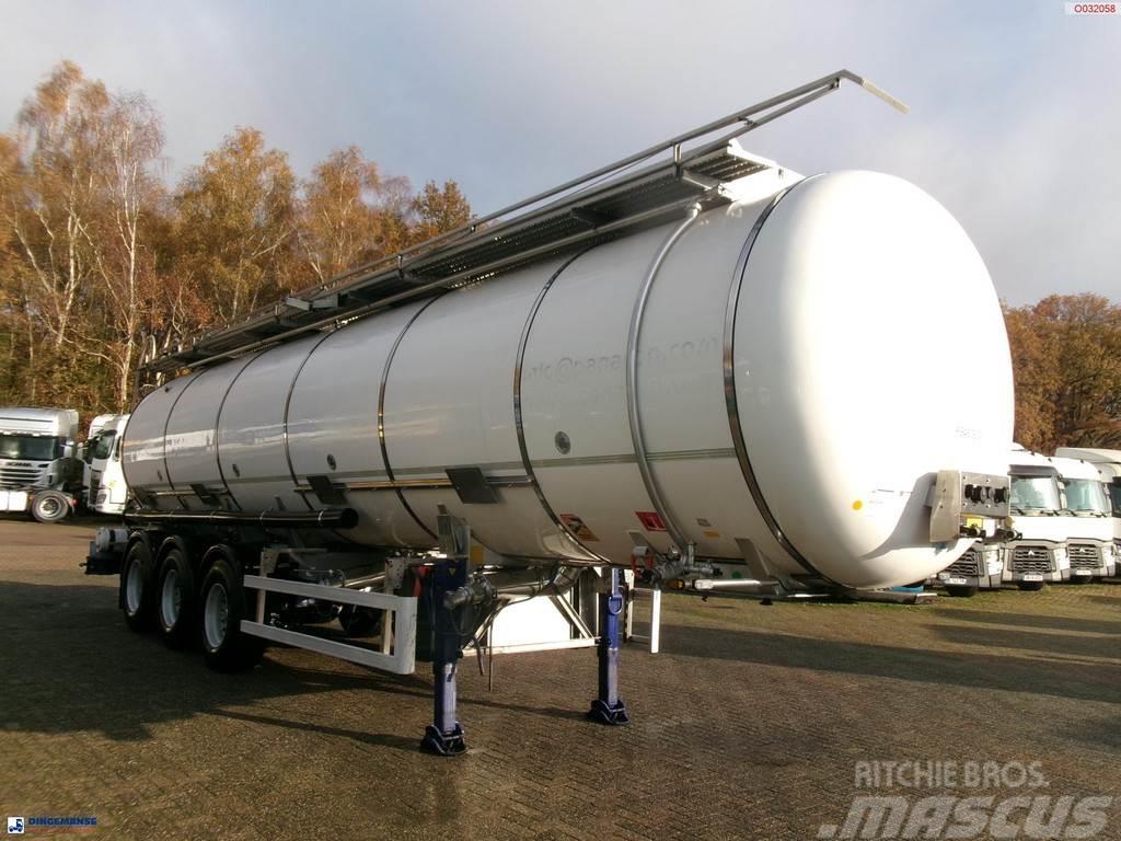  Parcisa Chemical tank inox L4BH 34.3 m3 / 4 comp / Tanker poluprikolice