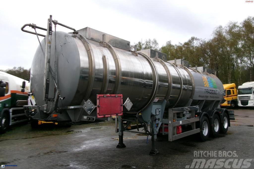  Clayton Chemical tank inox 30 m3 / 1 comp Tanker poluprikolice