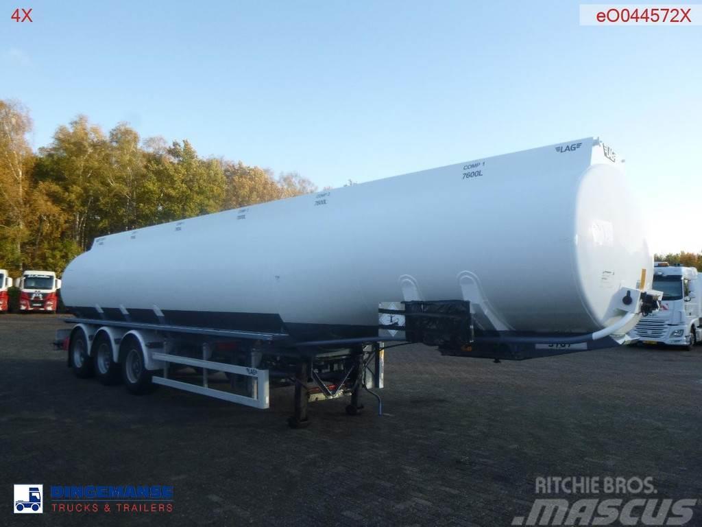 LAG Fuel tank alu 44.4 m3 / 6 comp + pump Tanker poluprikolice