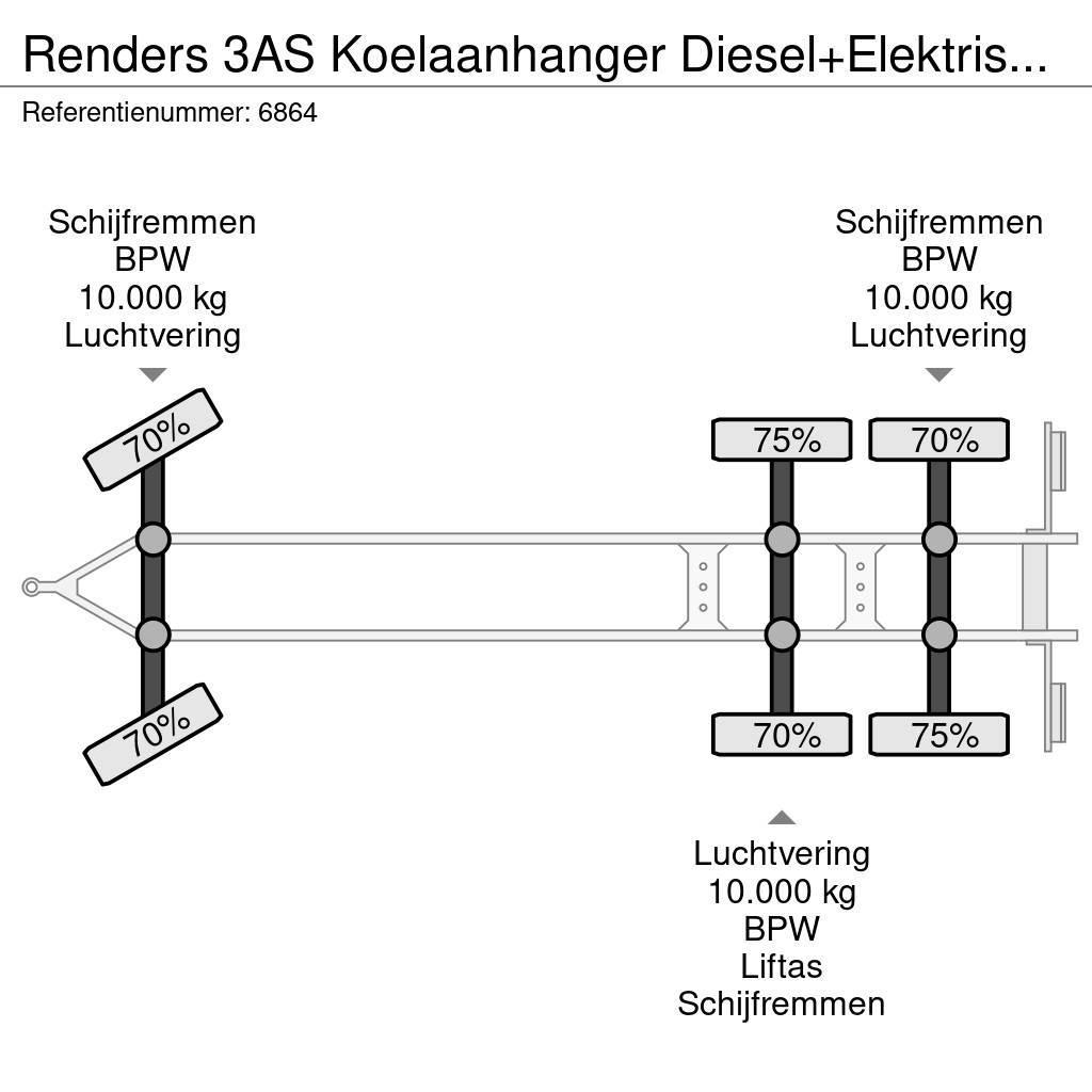 Renders 3AS Koelaanhanger Diesel+Elektrisch 10T assen Prikolice hladnjače