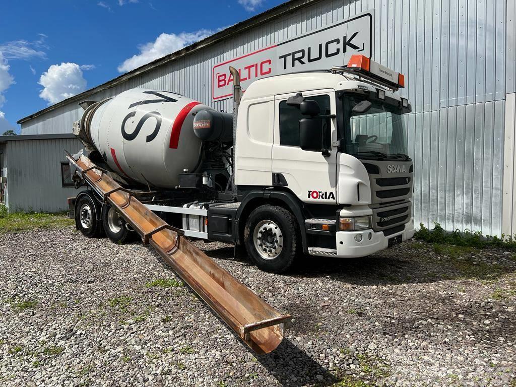 Scania P 360, 6x2 MIXER + 9m HYDRAULIC PIPE Kamioni mikseri za beton