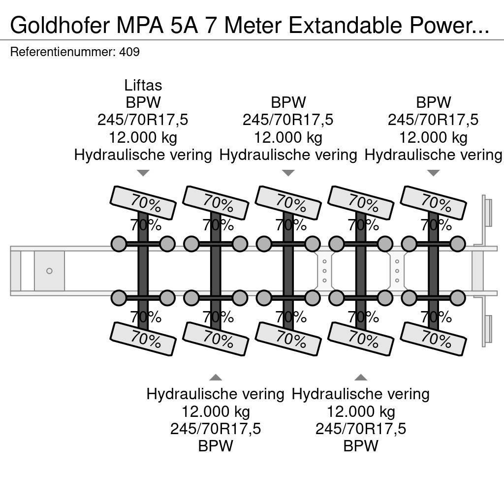 Goldhofer MPA 5A 7 Meter Extandable Powersteering Liftaxle 1 Nisko-utovarne poluprikolice