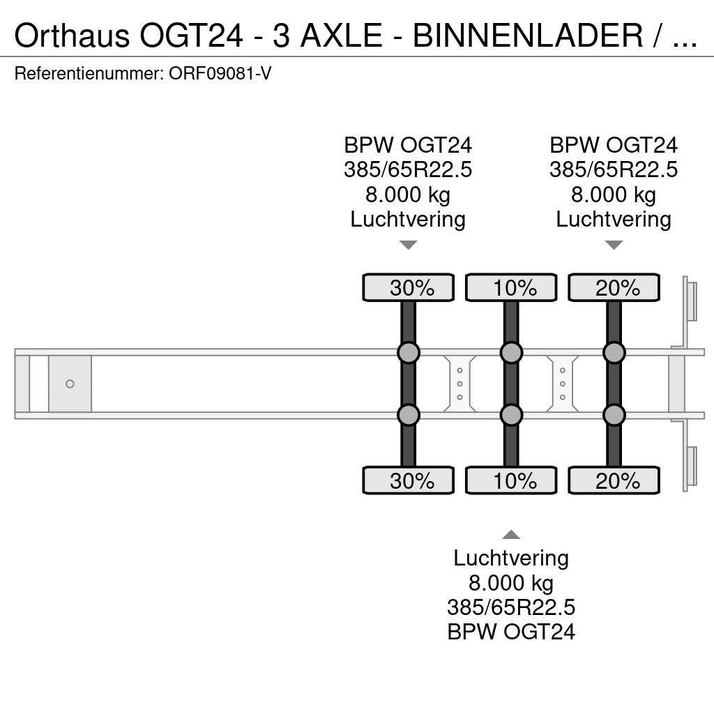 Orthaus OGT24 - 3 AXLE - BINNENLADER / INNENLADER / INLOAD Ostale poluprikolice