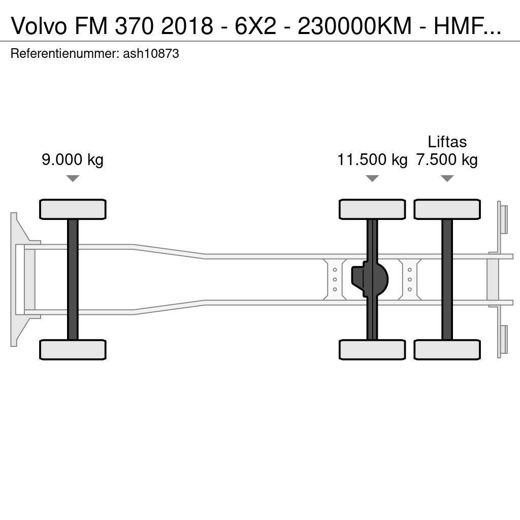 Volvo FM 370 2018 - 6X2 - 230000KM - HMF26TM CRANE 5X RO Kamioni sa otvorenim sandukom