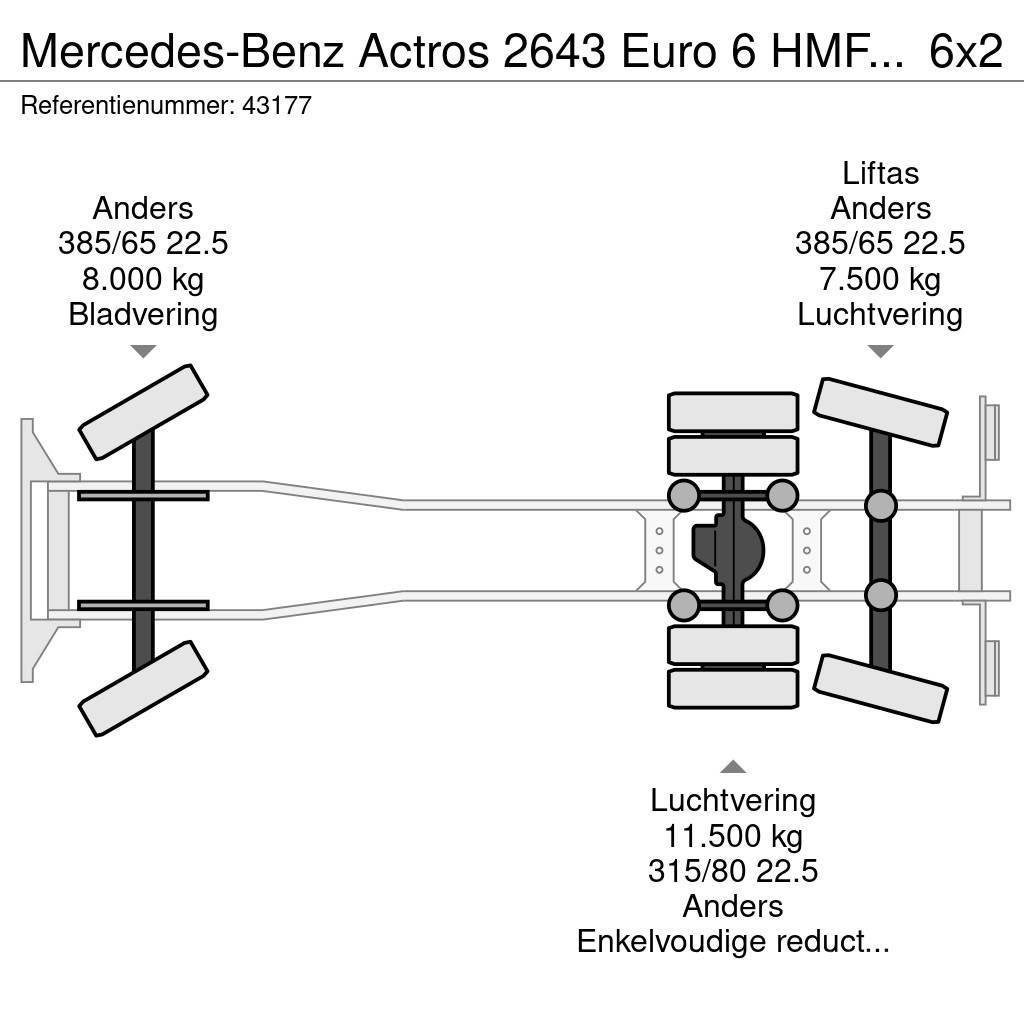 Mercedes-Benz Actros 2643 Euro 6 HMF 23 Tonmeter laadkraan Rol kiper kamioni s kukama za dizanje