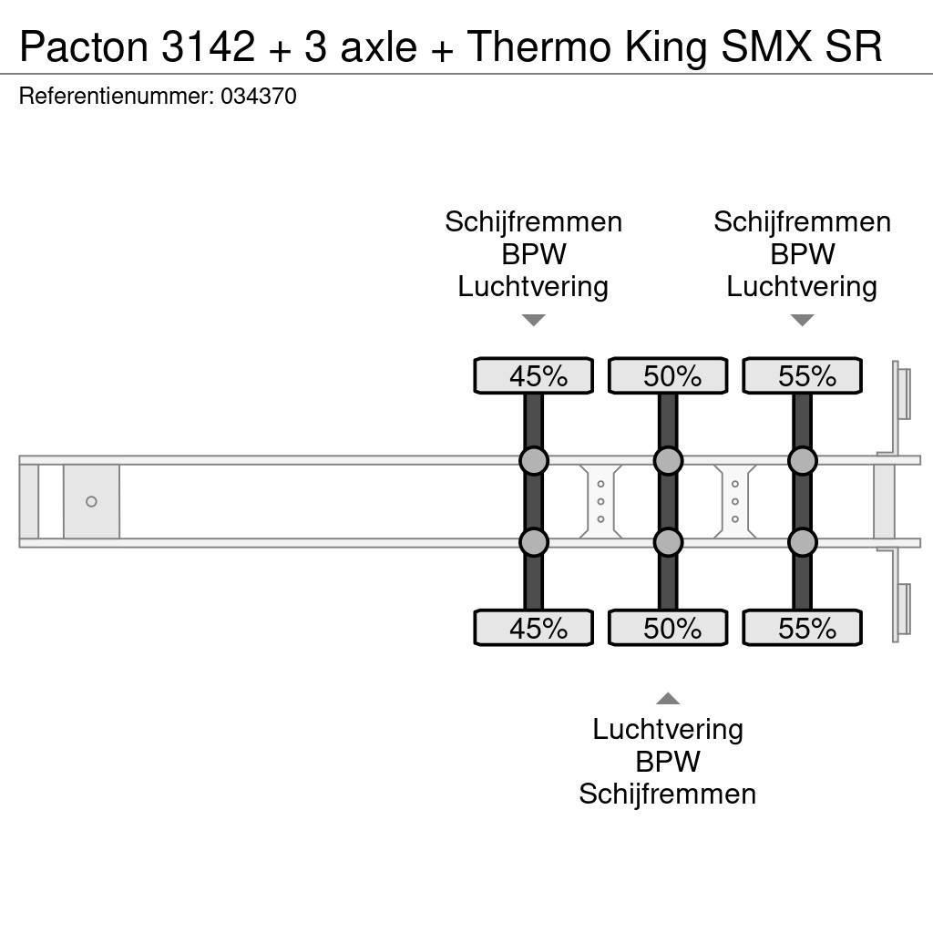 Pacton 3142 + 3 axle + Thermo King SMX SR Poluprikolice hladnjače