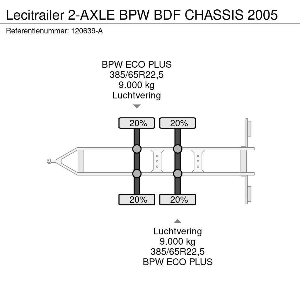 Lecitrailer 2-AXLE BPW BDF CHASSIS 2005 Prikolice sa voznim postoljem