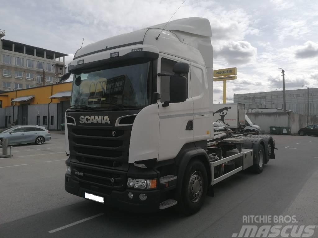 Scania R580 V8 AJK HYDROLIFT, HL20-6180 Rol kiper kamioni s kukama za dizanje