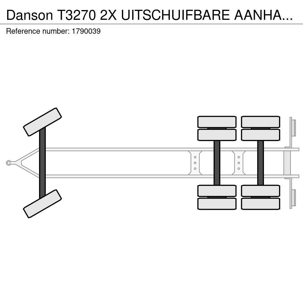 Danson T3270 2X UITSCHUIFBARE AANHANGER/TRAILER/ANHÄNGER Prikolice platforme/otvoreni sanduk