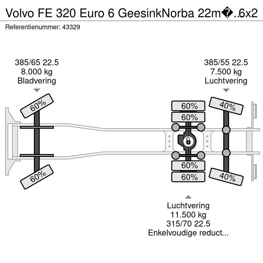 Volvo FE 320 Euro 6 GeesinkNorba 22m³ + Maxilift laadkra Kamioni za otpad