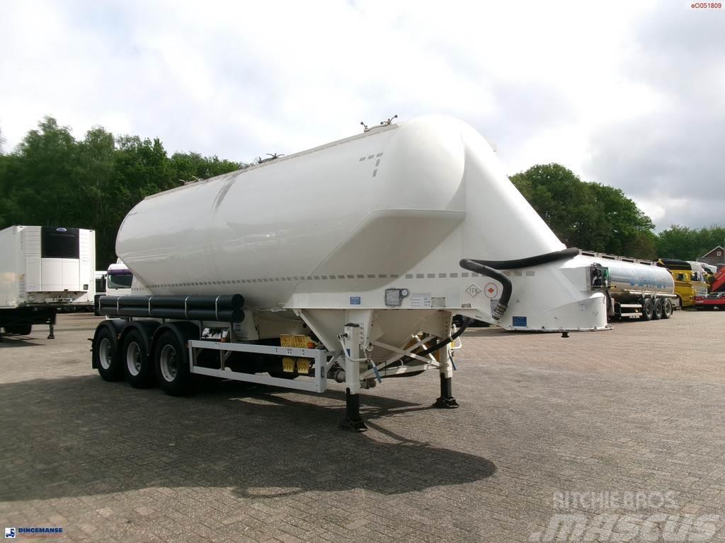 Feldbinder Powder tank alu 36 m3 / 1 comp Tanker poluprikolice