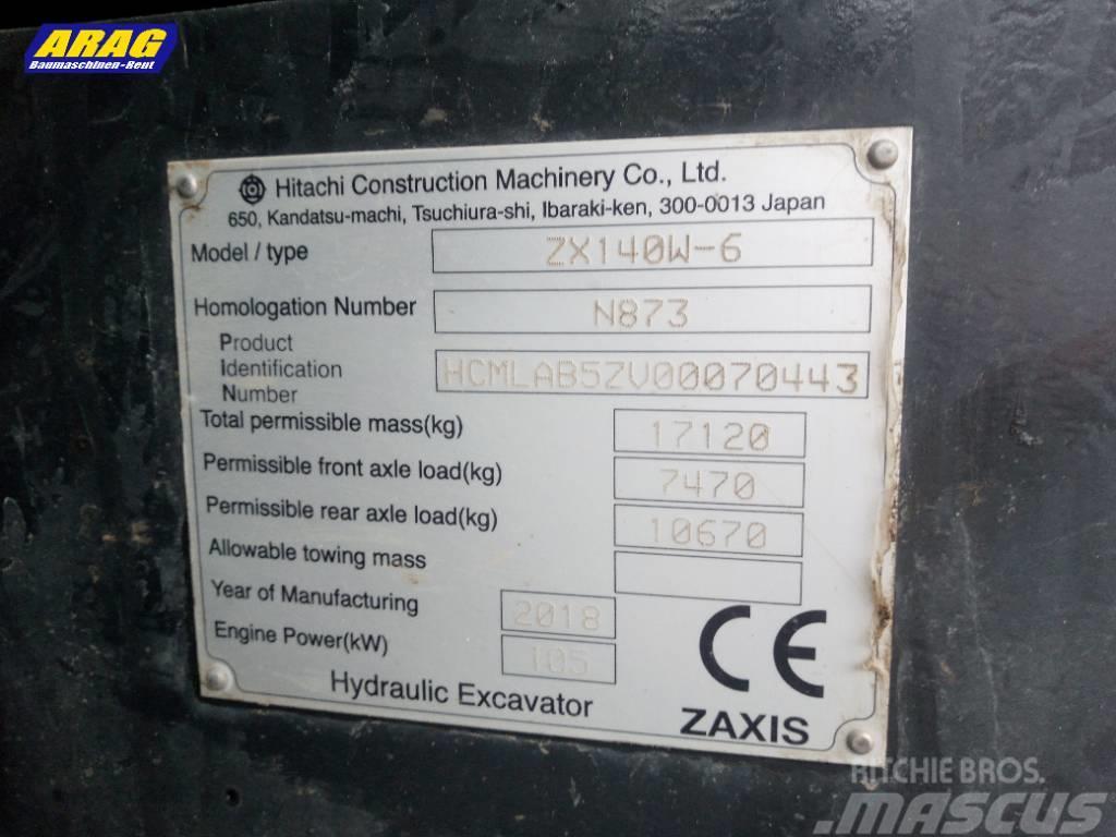 Hitachi ZX 140 W-6 Bageri na kotačima
