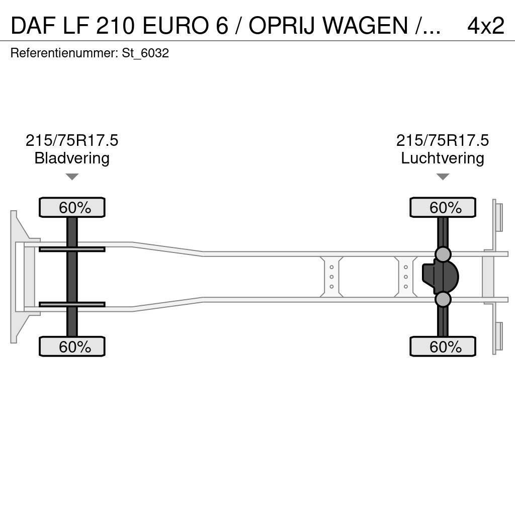 DAF LF 210 EURO 6 / OPRIJ WAGEN / MACHINE TRANSPORT Autotransporteri