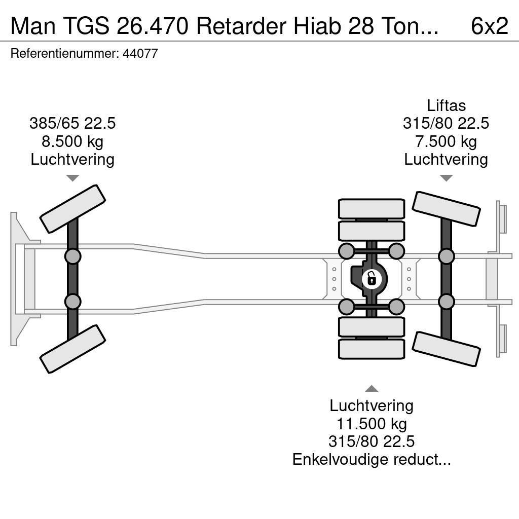 MAN TGS 26.470 Retarder Hiab 28 Tonmeter laadkraan NEW Rabljene dizalice za težak teren