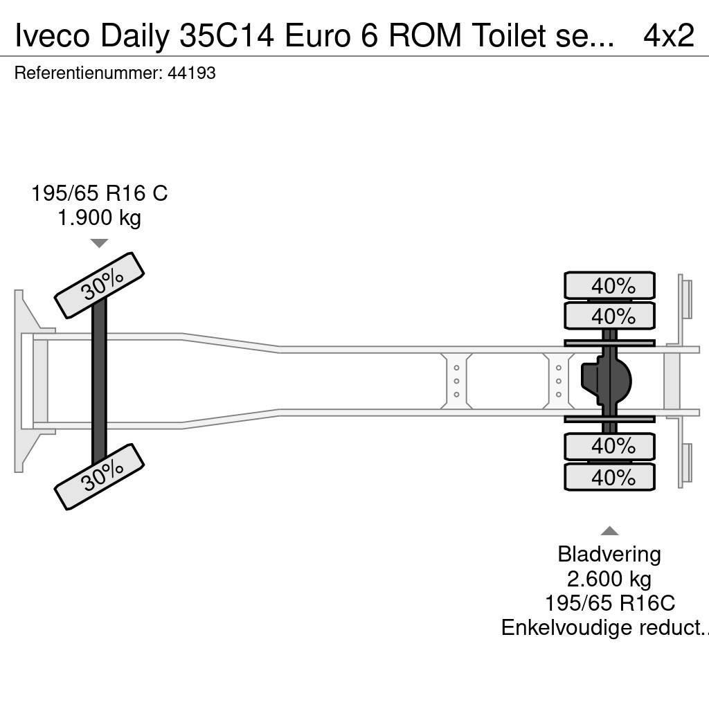 Iveco Daily 35C14 Euro 6 ROM Toilet servicewagen Kombiji / vakuumski kamioni