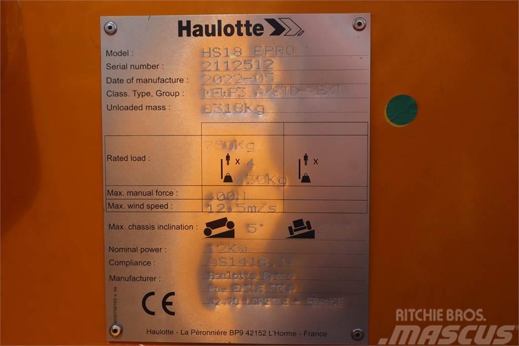 Haulotte HS18EPRO Valid Inspection, *Guarantee! Full Electr Škaraste platforme