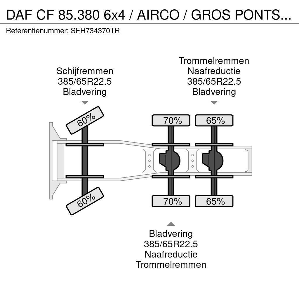 DAF CF 85.380 6x4 / AIRCO / GROS PONTS - BIG AXLES / L Traktorske jedinice