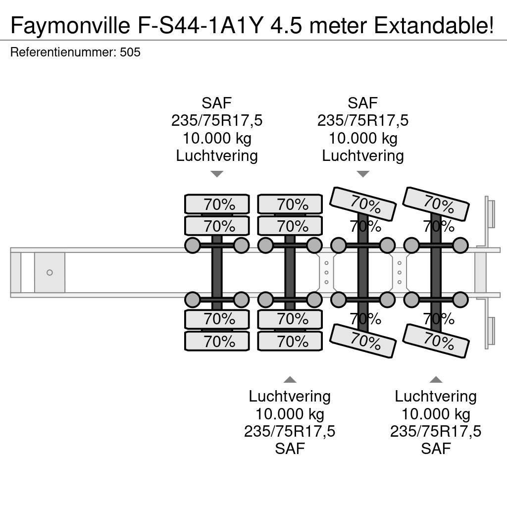 Faymonville F-S44-1A1Y 4.5 meter Extandable! Nisko-utovarne poluprikolice