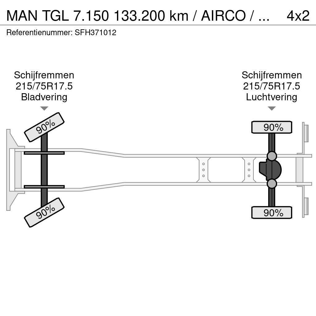 MAN TGL 7.150 133.200 km / AIRCO / MANUEL / CARGOLIFT Sanduk kamioni